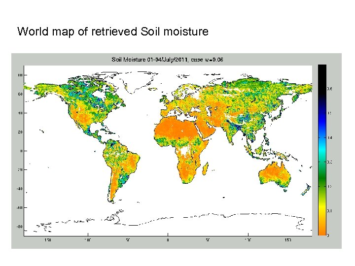 World map of retrieved Soil moisture 