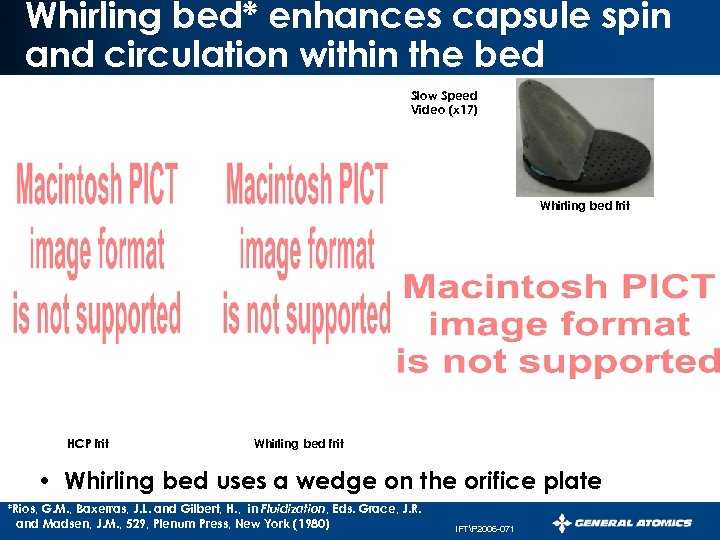 Whirling bed* enhances capsule spin and circulation within the bed Slow Speed Video (x