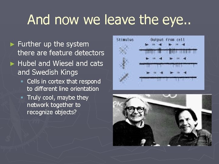 And now we leave the eye. . Further up the system there are feature