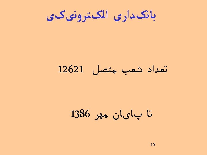  ﺑﺎﻧکﺪﺍﺭی ﺍﻟکﺘﺮﻭﻧیکی ﺗﻌﺪﺍﺩ ﺷﻌﺐ ﻣﺘﺼﻞ 12621 ﺗﺎ پﺎیﺎﻥ ﻣﻬﺮ 6831 91 