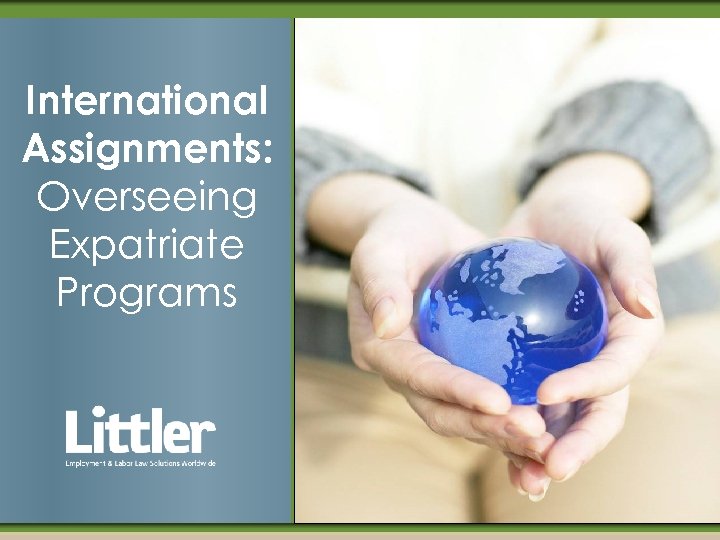 International Assignments: Overseeing Expatriate Programs 