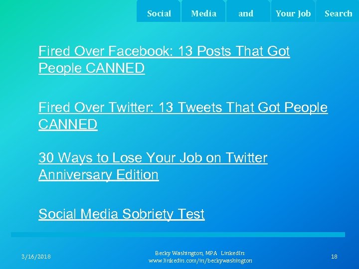 Social Media and Your Job Search Fired Over Facebook: 13 Posts That Got People