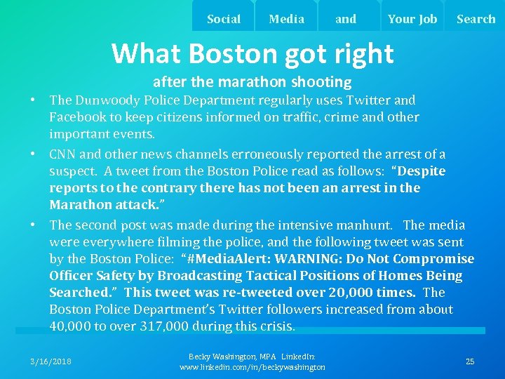 Social Media and Your Job Search What Boston got right after the marathon shooting