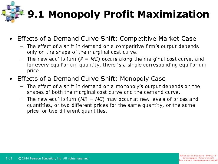 9. 1 Monopoly Profit Maximization • Effects of a Demand Curve Shift: Competitive Market