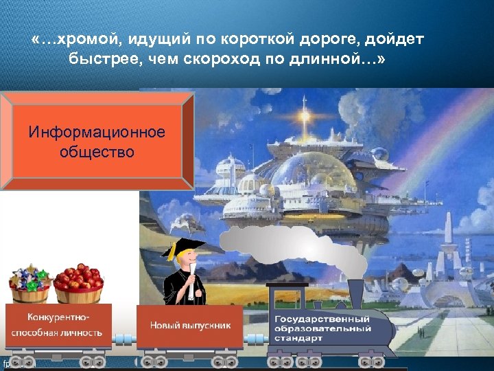  «…хромой, идущий по короткой дороге, дойдет быстрее, чем скороход по длинной…» Информационное общество