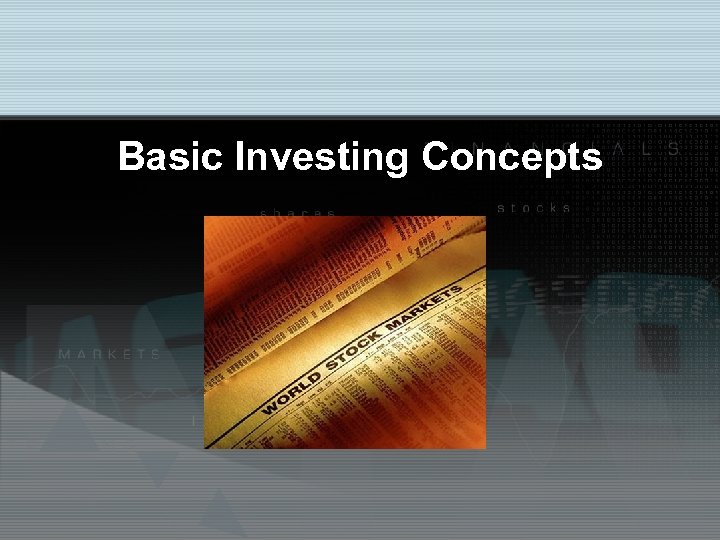 Basic Investing Concepts 