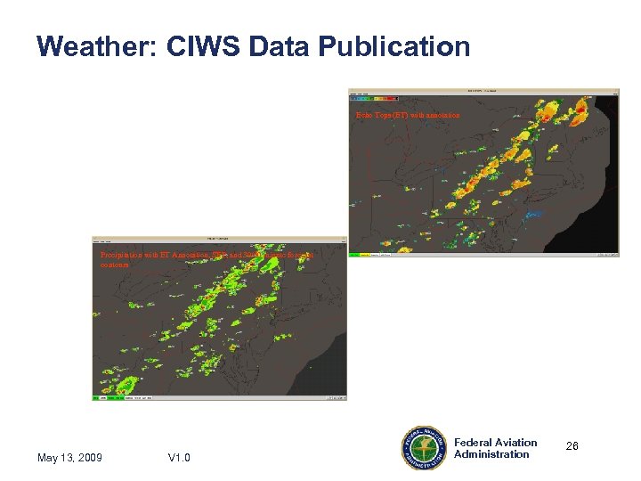 Weather: CIWS Data Publication Echo Tops (ET) with annotation Precipitation with ET Annotation, SEP,