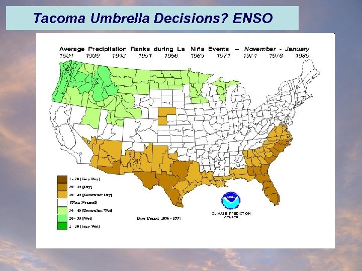 Tacoma Umbrella Decisions? ENSO 