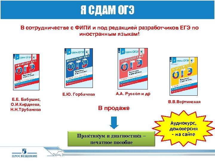 Я СДАМ ОГЭ В сотрудничестве с ФИПИ и под редакцией разработчиков ЕГЭ по иностранным