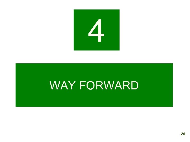 4 WAY FORWARD 20 