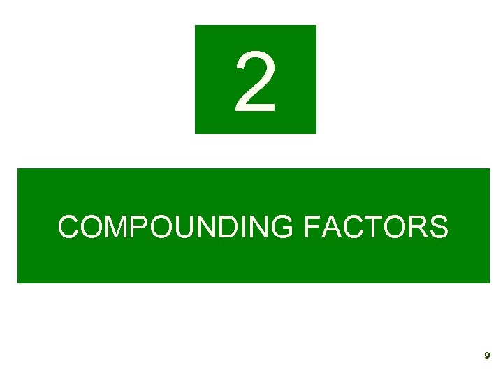 2 COMPOUNDING FACTORS 9 