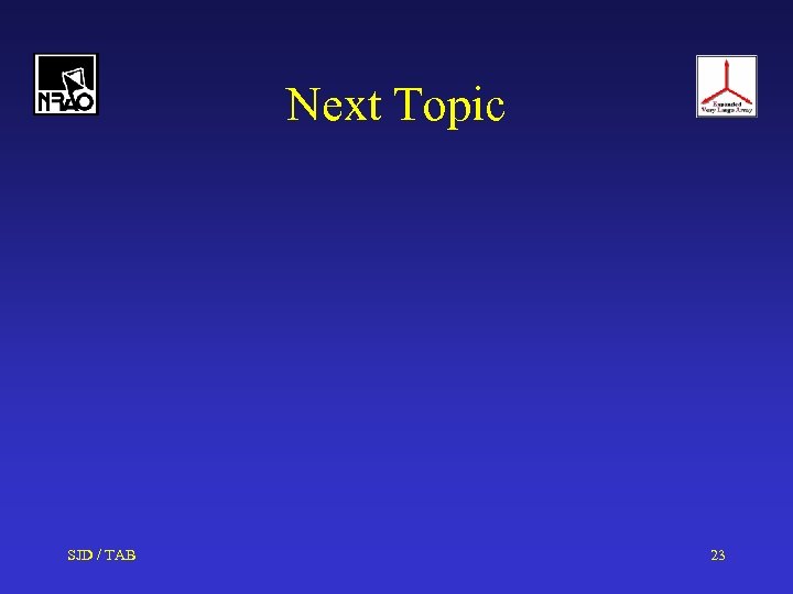 Next Topic SJD / TAB 23 