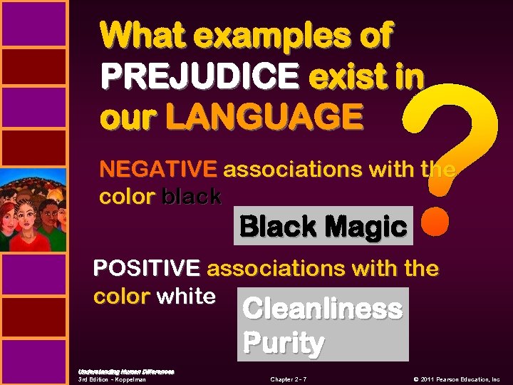 What examples of PREJUDICE exist in our LANGUAGE NEGATIVE associations with the color black