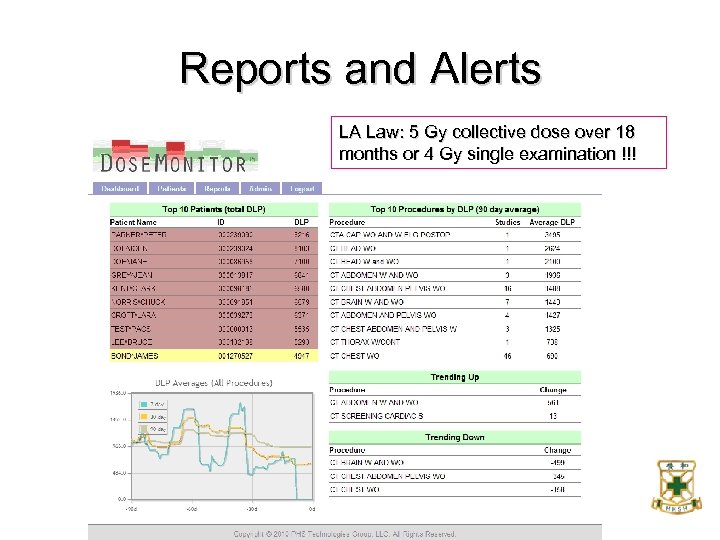 Reports and Alerts LA Law: 5 Gy collective dose over 18 months or 4