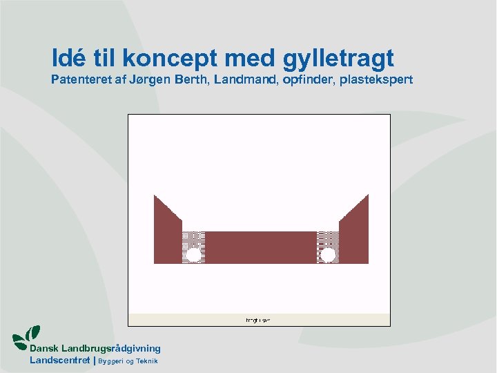 Idé til koncept med gylletragt Patenteret af Jørgen Berth, Landmand, opfinder, plastekspert Dansk Landbrugsrådgivning