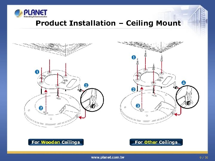 Product Installation – Ceiling Mount For Wooden Ceilings For Other Ceilings 9 / 35