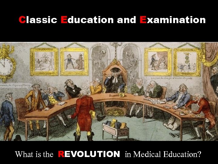 Classic Education and Examination What is the REVOLUTION in Medical Education? 