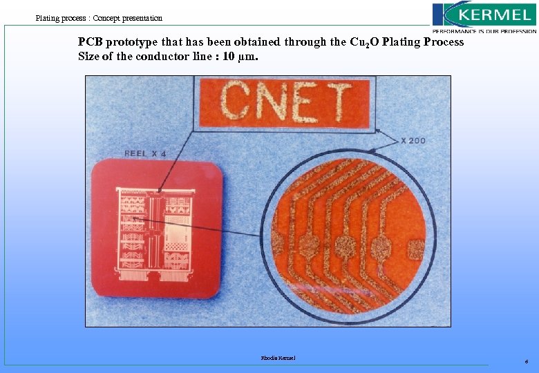 Plating process : Concept presentation PCB prototype that has been obtained through the Cu