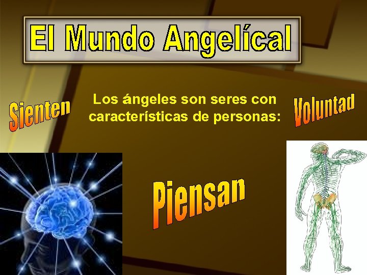 Los ángeles son seres con características de personas: 