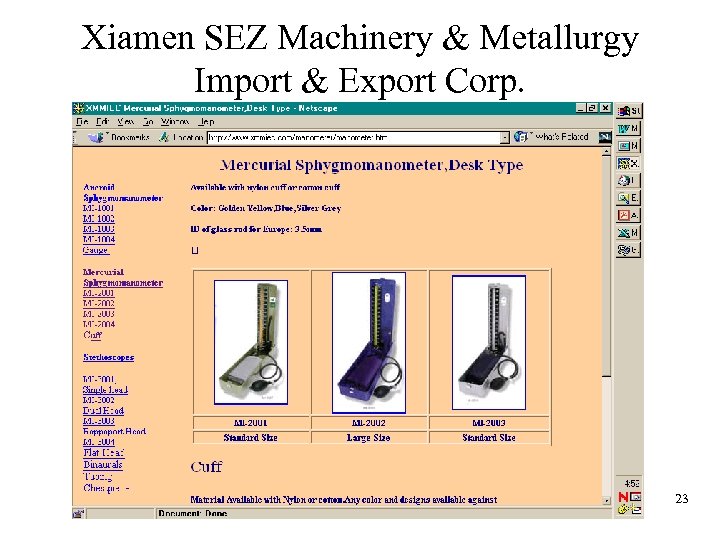 Xiamen SEZ Machinery & Metallurgy Import & Export Corp. 23 