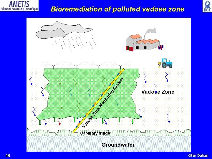 Bioremediation of polluted vadose zone 40 