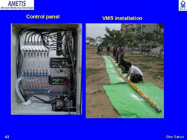 Control panel 43 VMS installation 