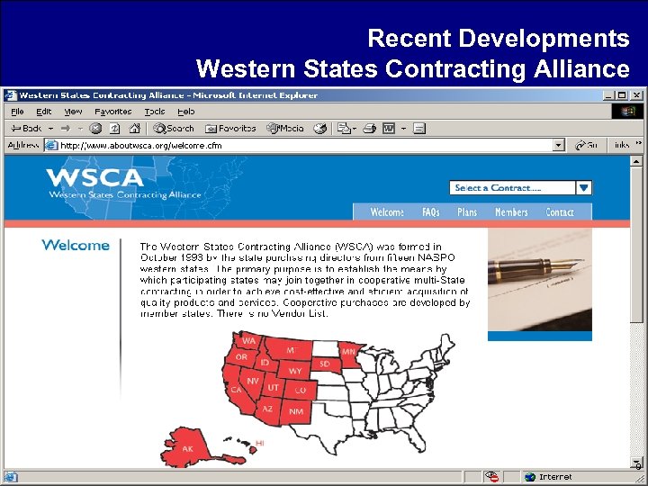 Recent Developments Western States Contracting Alliance 9 