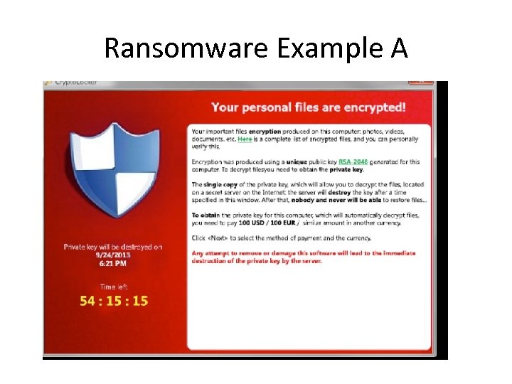 Ransomware Example A 