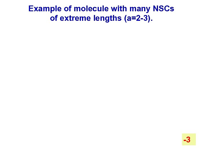 Example of molecule with many NSCs of extreme lengths (a=2 -3). m=15, a=1 -3