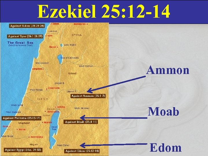 Ezekiel 25: 12 -14 Ammon Moab Edom 