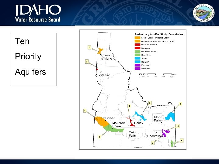 Ten Priority Aquifers 