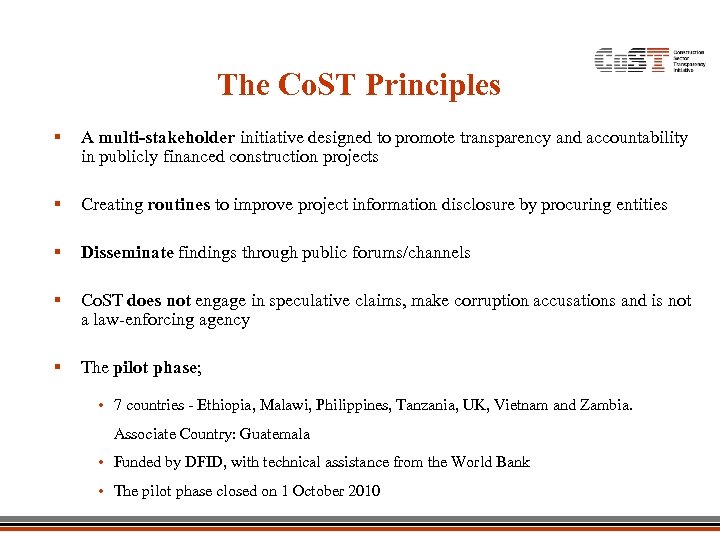 The Co. ST Principles § A multi-stakeholder initiative designed to promote transparency and accountability