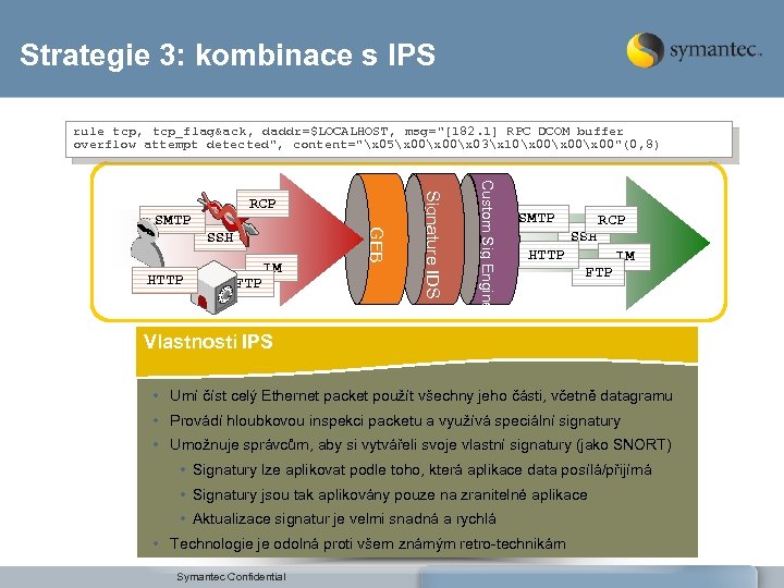 Strategie 3: kombinace s IPS rule tcp, tcp_flag&ack, daddr=$LOCALHOST, msg=