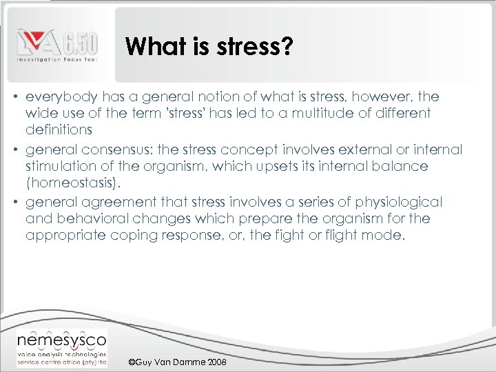 What is stress? • everybody has a general notion of what is stress, however,