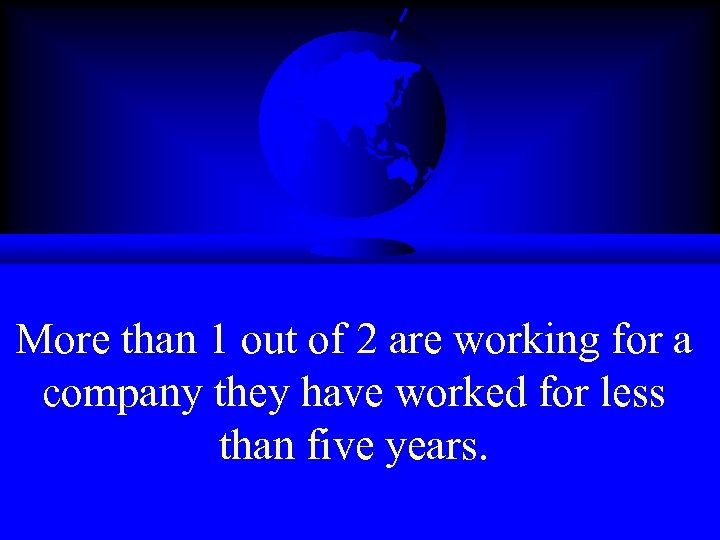 More than 1 out of 2 are working for a company they have worked