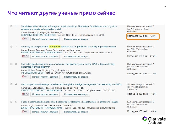 16 Что читают другие ученые прямо сейчас 