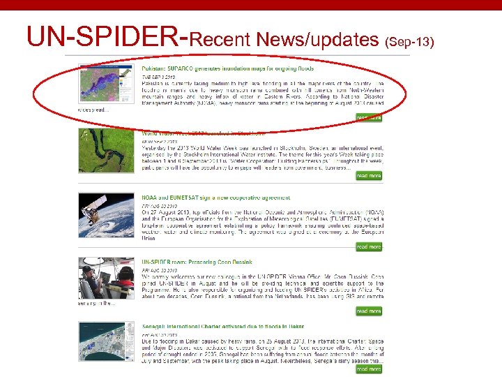 UN-SPIDER-Recent News/updates (Sep-13) 