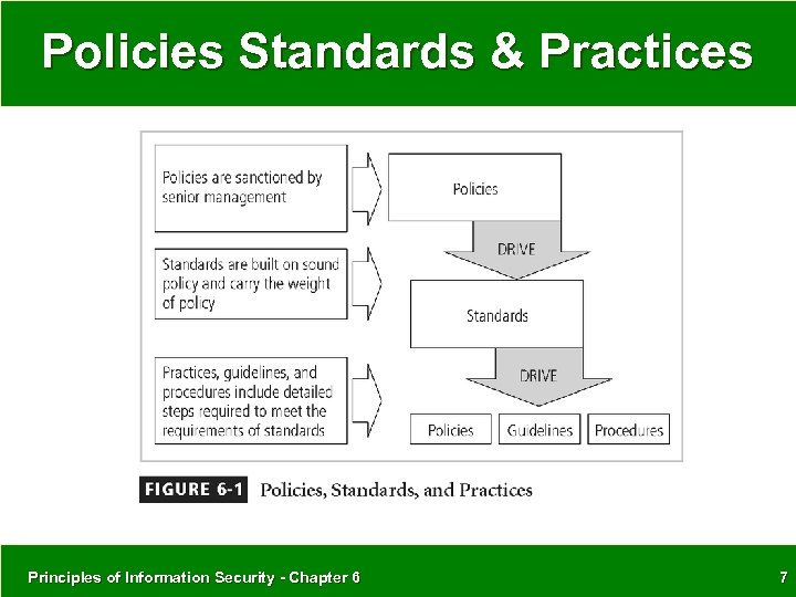 Policies Standards & Practices Principles of Information Security - Chapter 6 7 