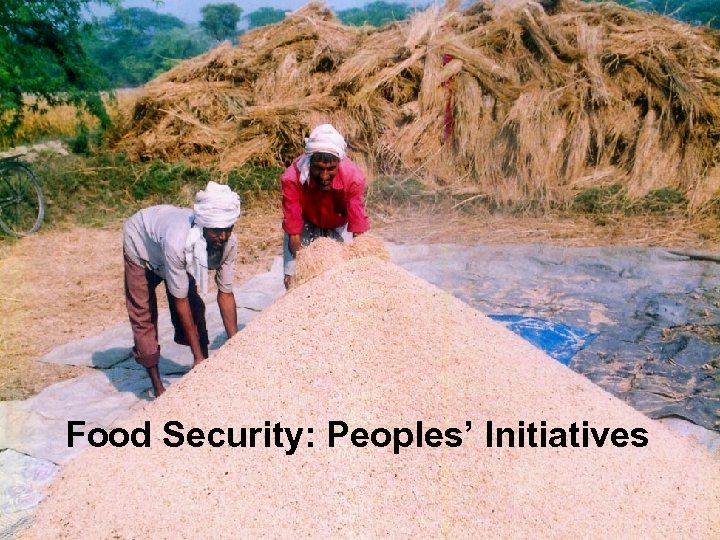 Food Security: Peoples’ Initiatives 