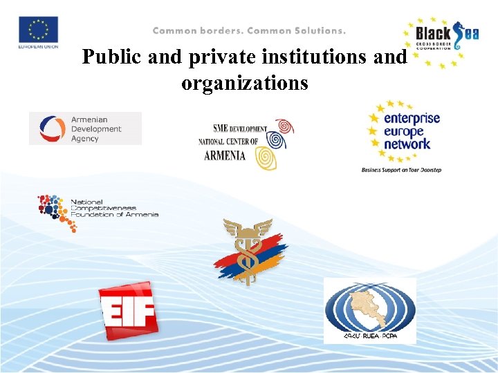 Public and private institutions and organizations 