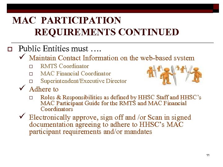 MAC PARTICIPATION REQUIREMENTS CONTINUED o Public Entities must …. ü Maintain Contact Information on