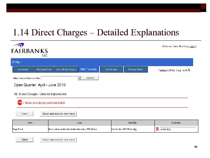 1. 14 Direct Charges – Detailed Explanations 49 