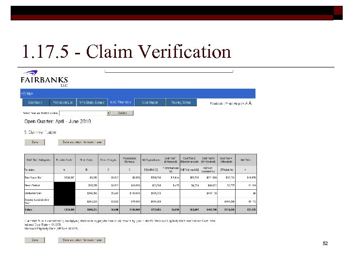 1. 17. 5 - Claim Verification 52 