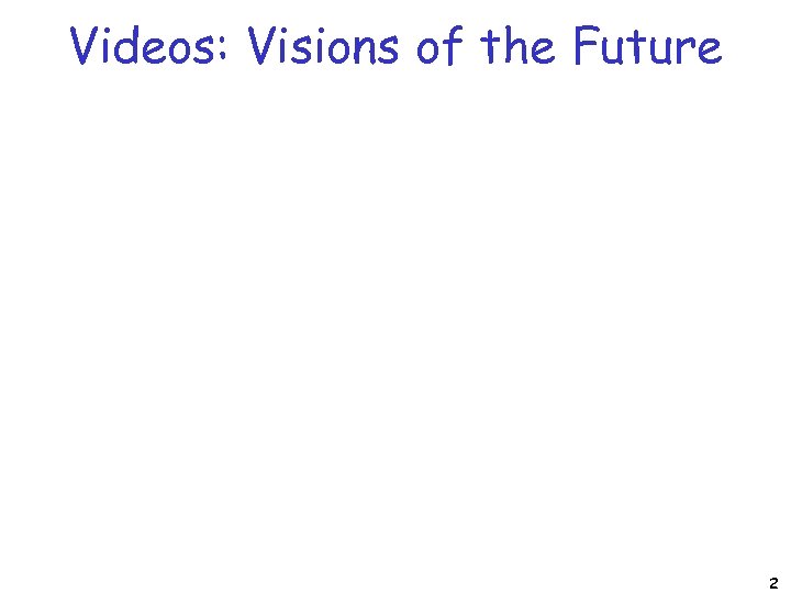 Videos: Visions of the Future 2 