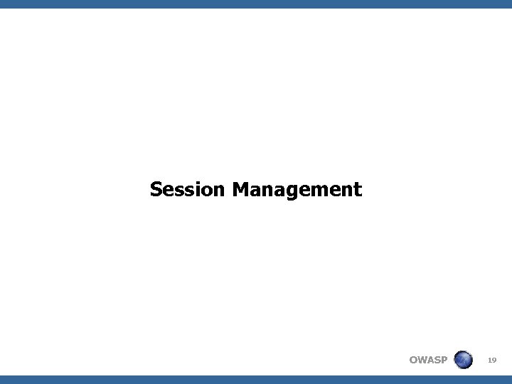 Session Management OWASP 19 