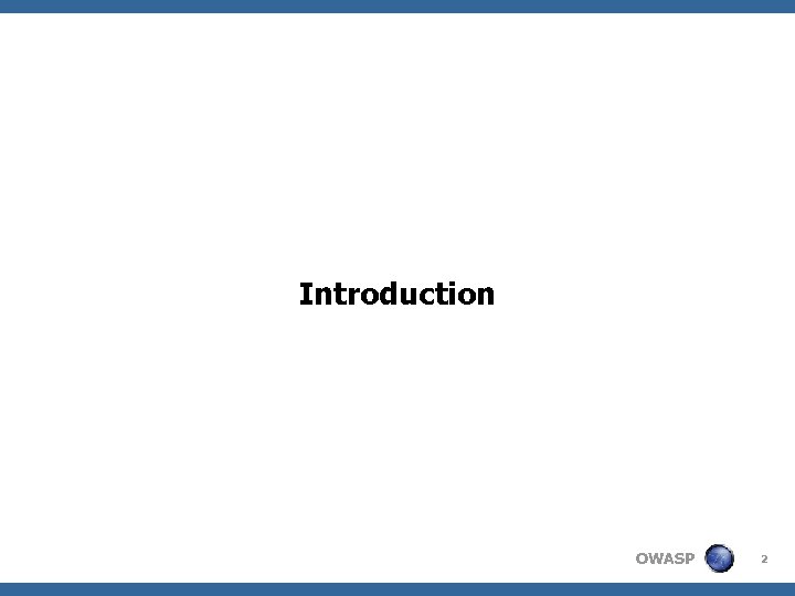 Introduction OWASP 2 