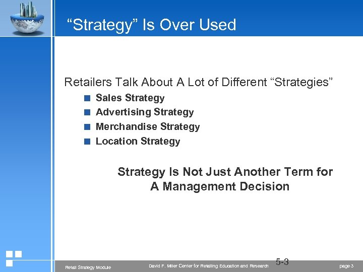 “Strategy” Is Over Used Retailers Talk About A Lot of Different “Strategies” < Sales