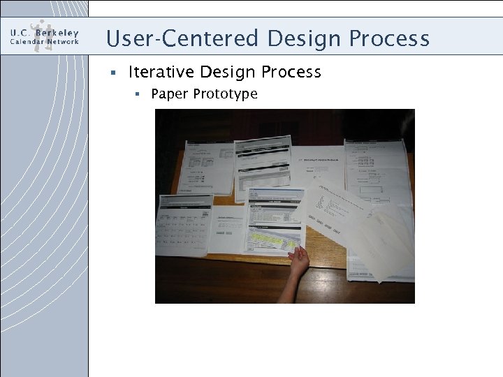 User-Centered Design Process § Iterative Design Process § Paper Prototype 