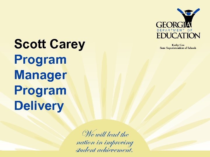 Scott Carey Program Manager Program Delivery 