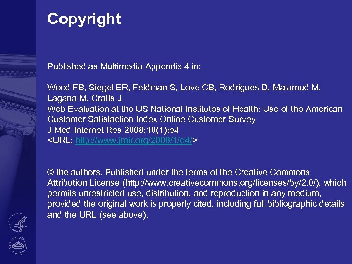 Copyright Published as Multimedia Appendix 4 in: Wood FB, Siegel ER, Feldman S, Love